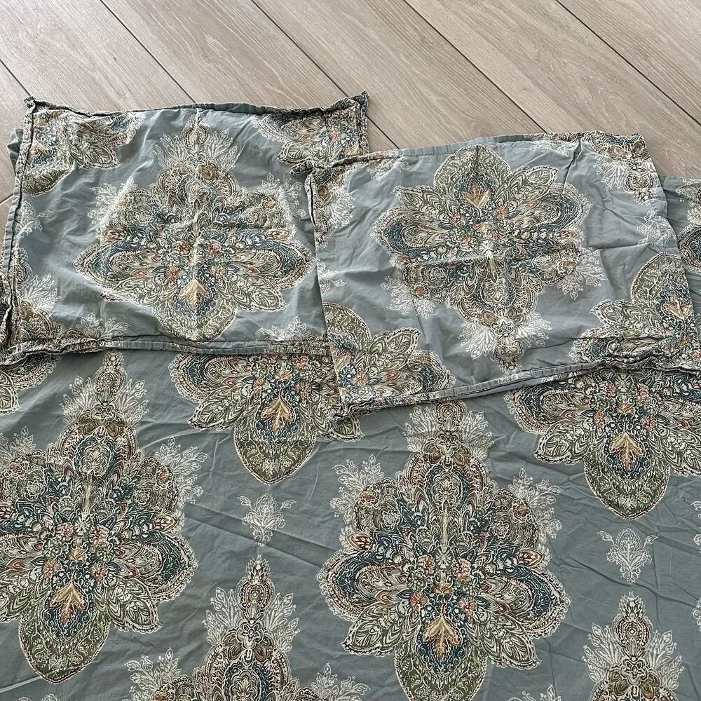 Pottery Barn Serrano Medallion (Blue) King Duvet Set w/ 2 Standard shams SUMMER